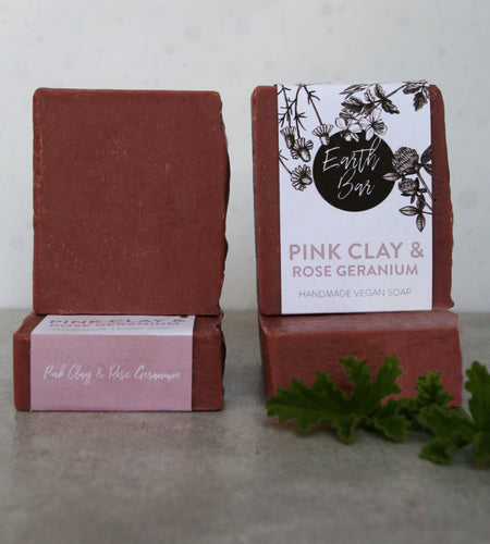 Pink Clay & Rose Geranium Face Cleanse Soap for Ageing Skin
