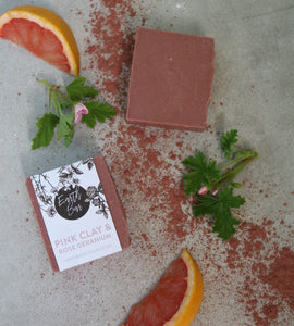 Pink Clay and Rose Geranium Face Cleanse Soap