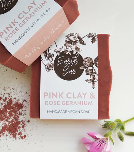 Pink Clay & Rose Geranium Face Cleanse Soap for Ageing Skin